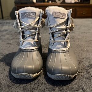 Sperry Kids Light Gray Rain Boots